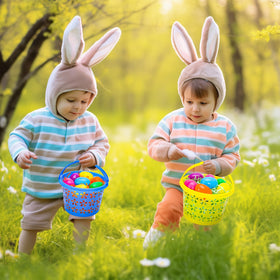 Garma compact Easter basket size is 6.7 by 4 inches for kids.
