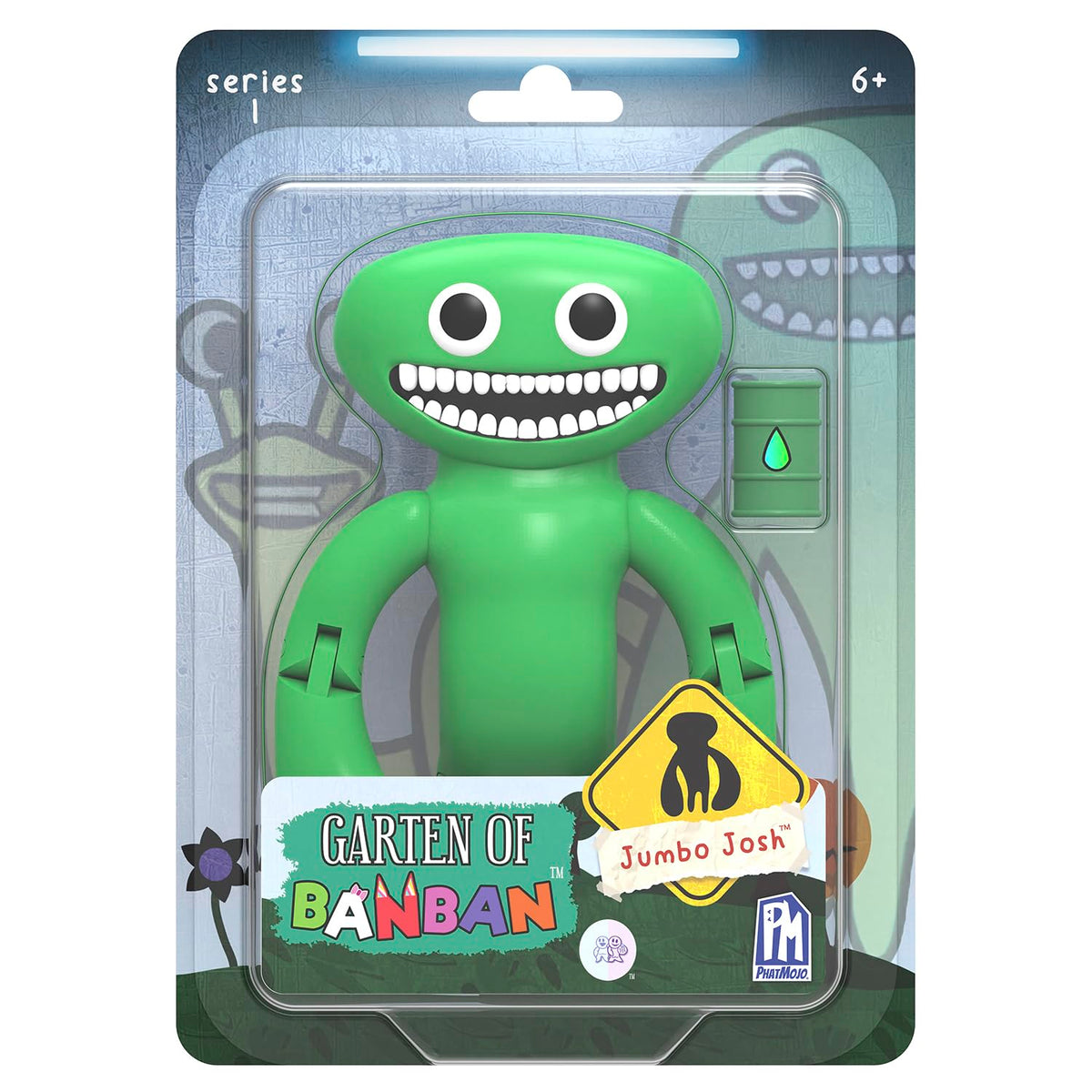 Garten of BanBan Jumbo Josh 5 inch green action figure for display and collection.