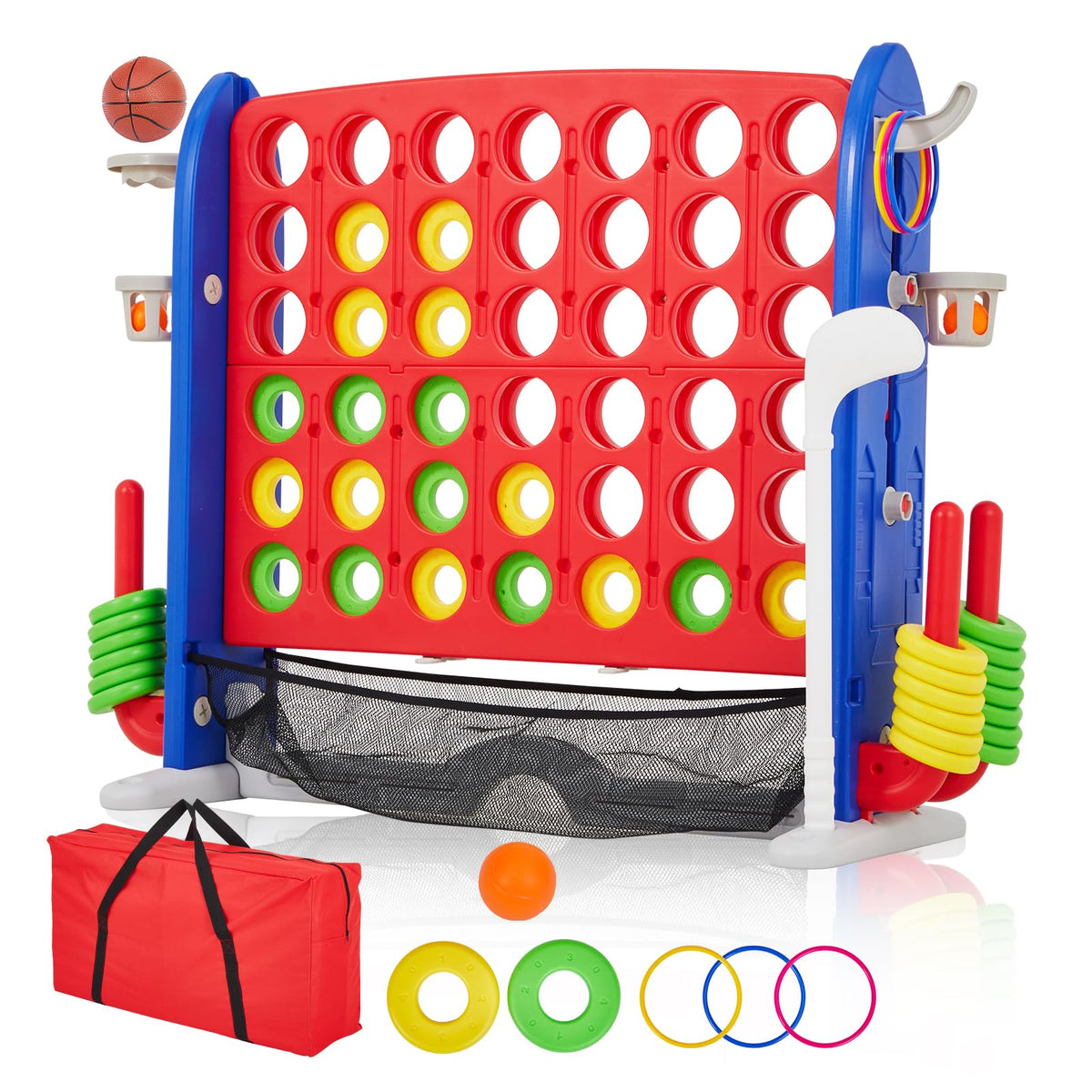 Garvee Giant 4-in-a-Row board setup for family game night and outdoor play.
