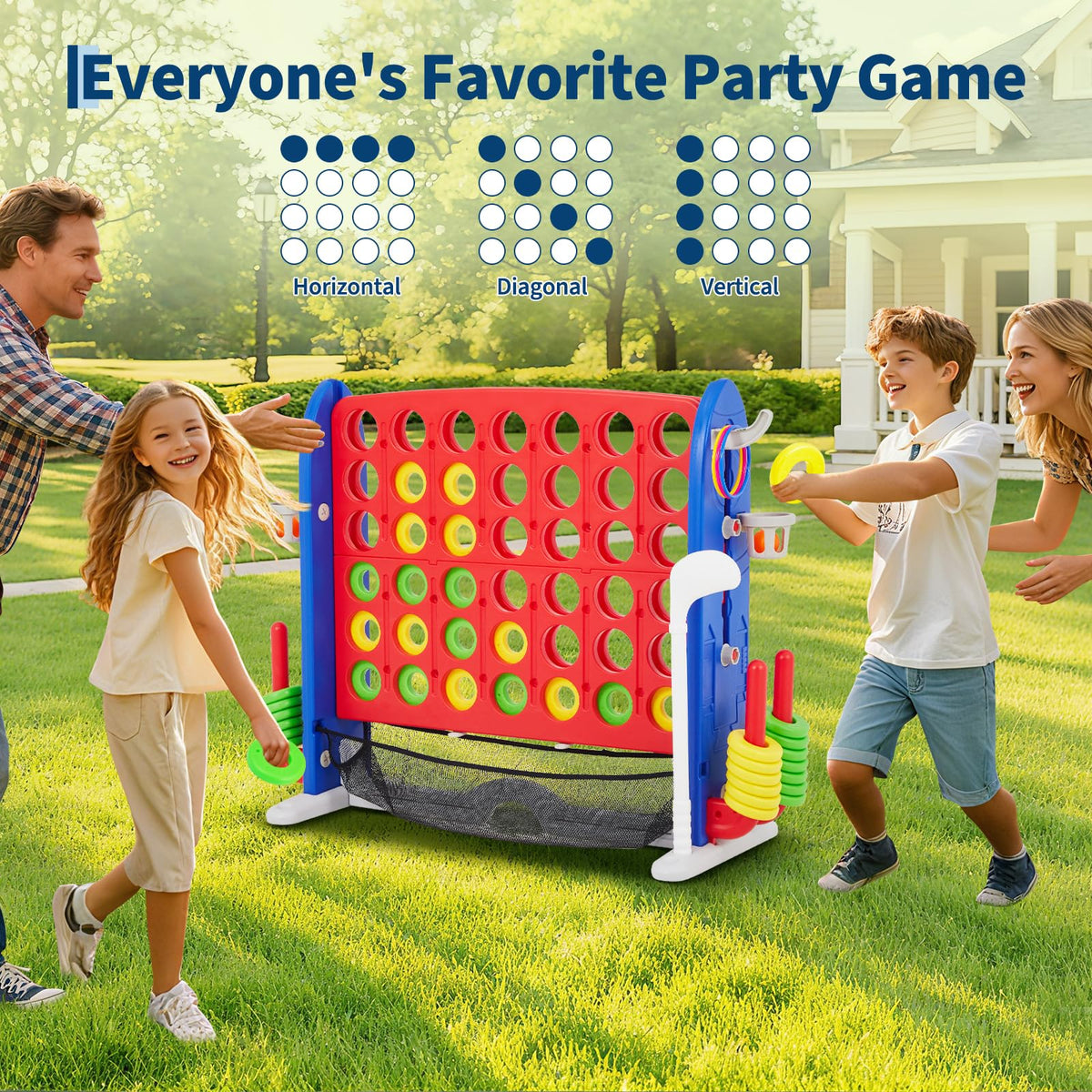 Garvee Giant 4-in-a-Row golf club and ball for active play.