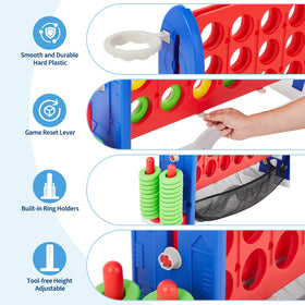 Garvee Giant 4-in-a-Row mini basketball frame adds fast-paced fun.