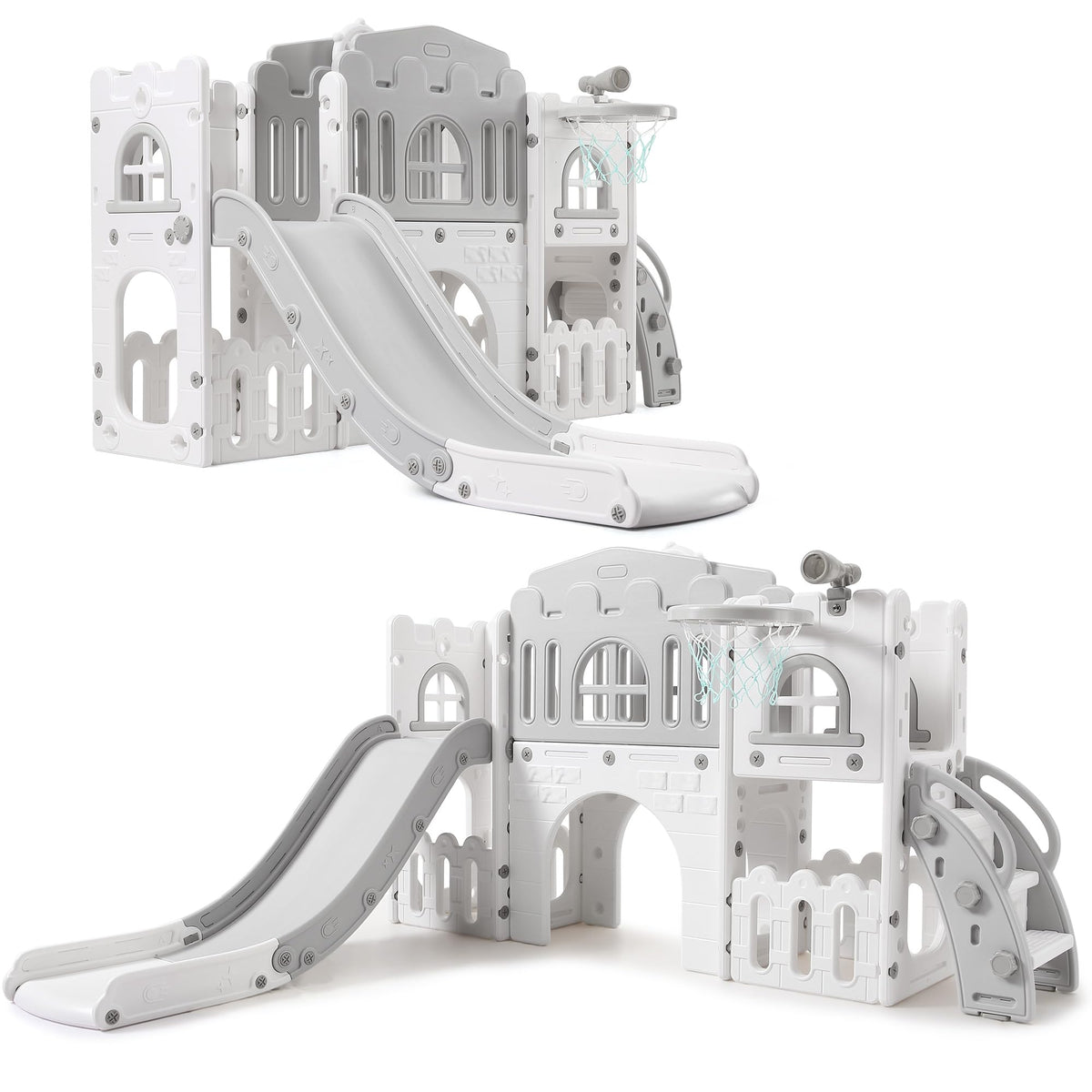 Garvee 8-in-1 toddler slide overview for versatile indoor and outdoor play.