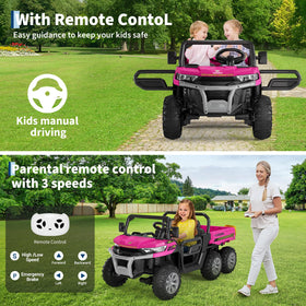 GarveeLife 24V joystick dump bed control demonstrating kid-friendly operation