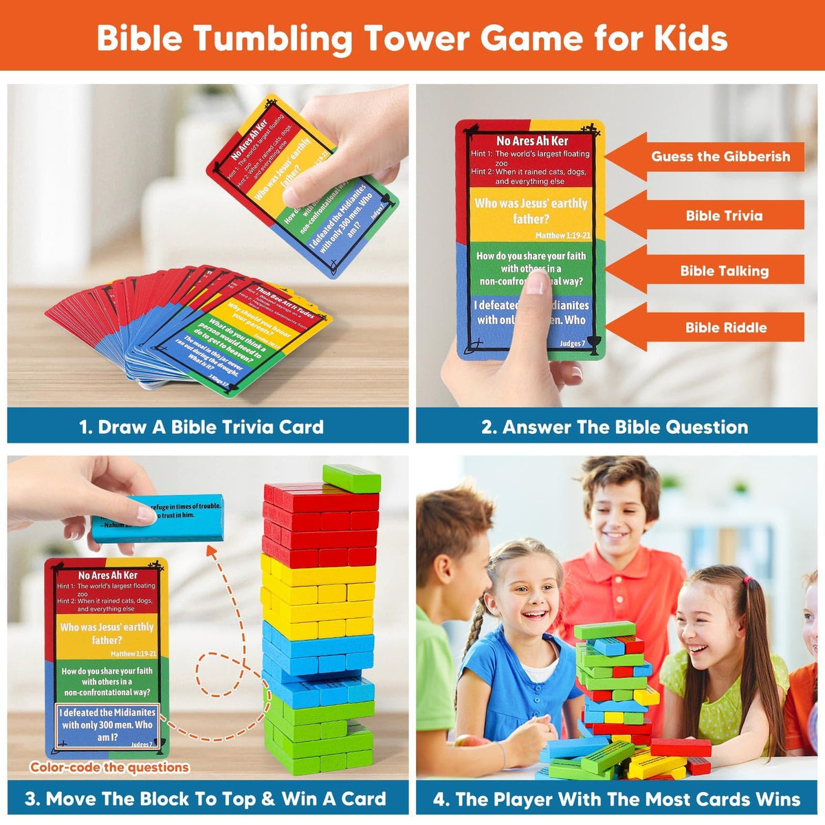 Garybank Bible Trivia Cards with 260+ questions energize group learning.
