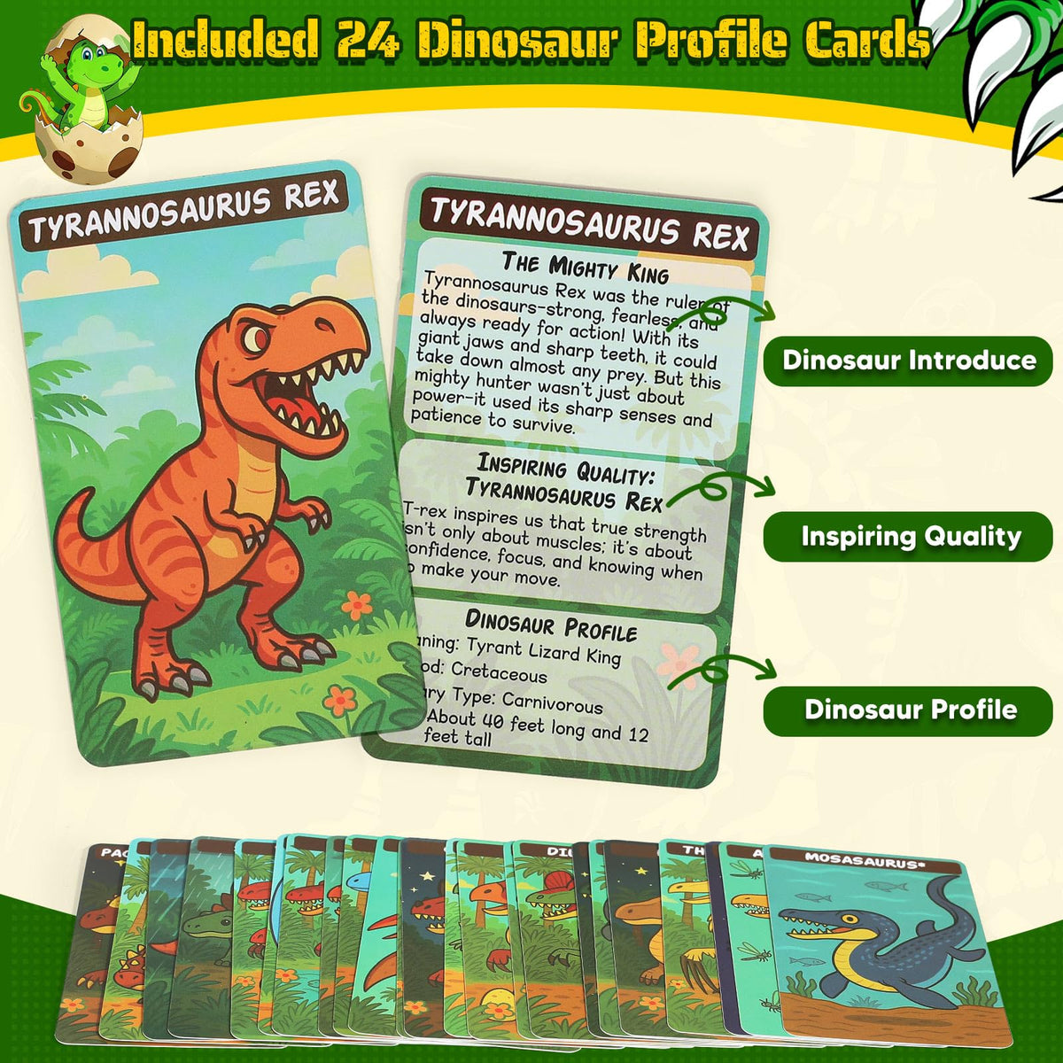 Garybank Dinosaur Guess Card 03 with vibrant colors engaging young minds