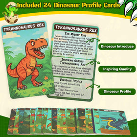 Garybank Dinosaur Guess Card 03 with vibrant colors engaging young minds