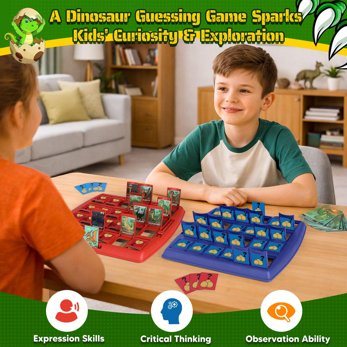 Garybank Dinosaur Guess Card 04 promotes storytelling and language practice