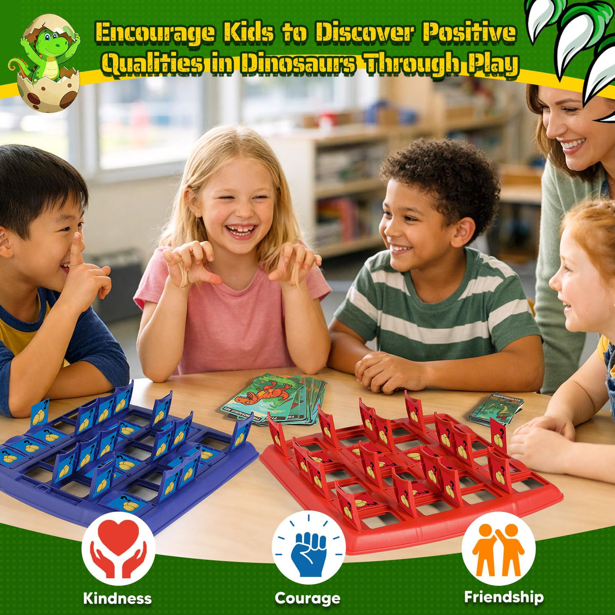Garybank Dinosaur Guess Card 06 offers teacher prompts for group discussion