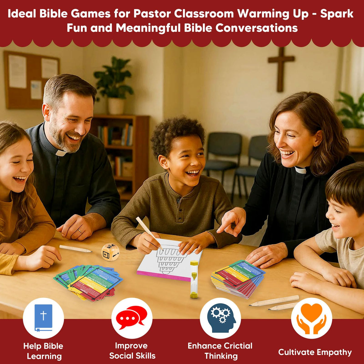 Garybank Draw & Guess biblical story and verse cards spark discussion.