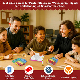 Garybank Draw & Guess biblical story and verse cards spark discussion.