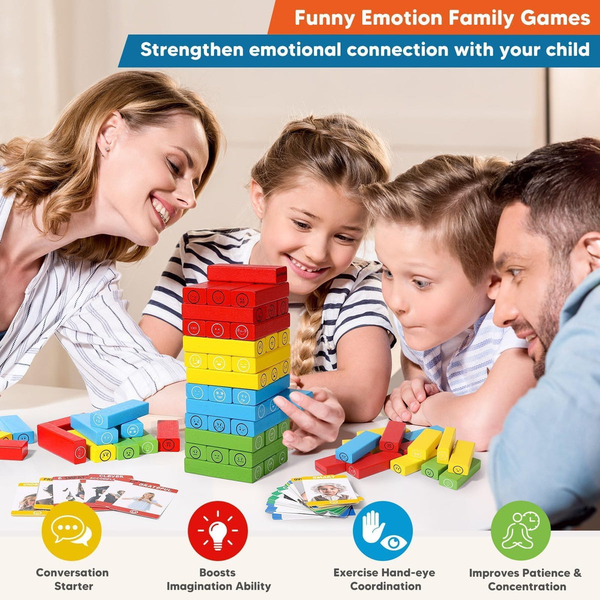 Garybank Emotion Tower family night activity encourages bonding through shared feelings games.