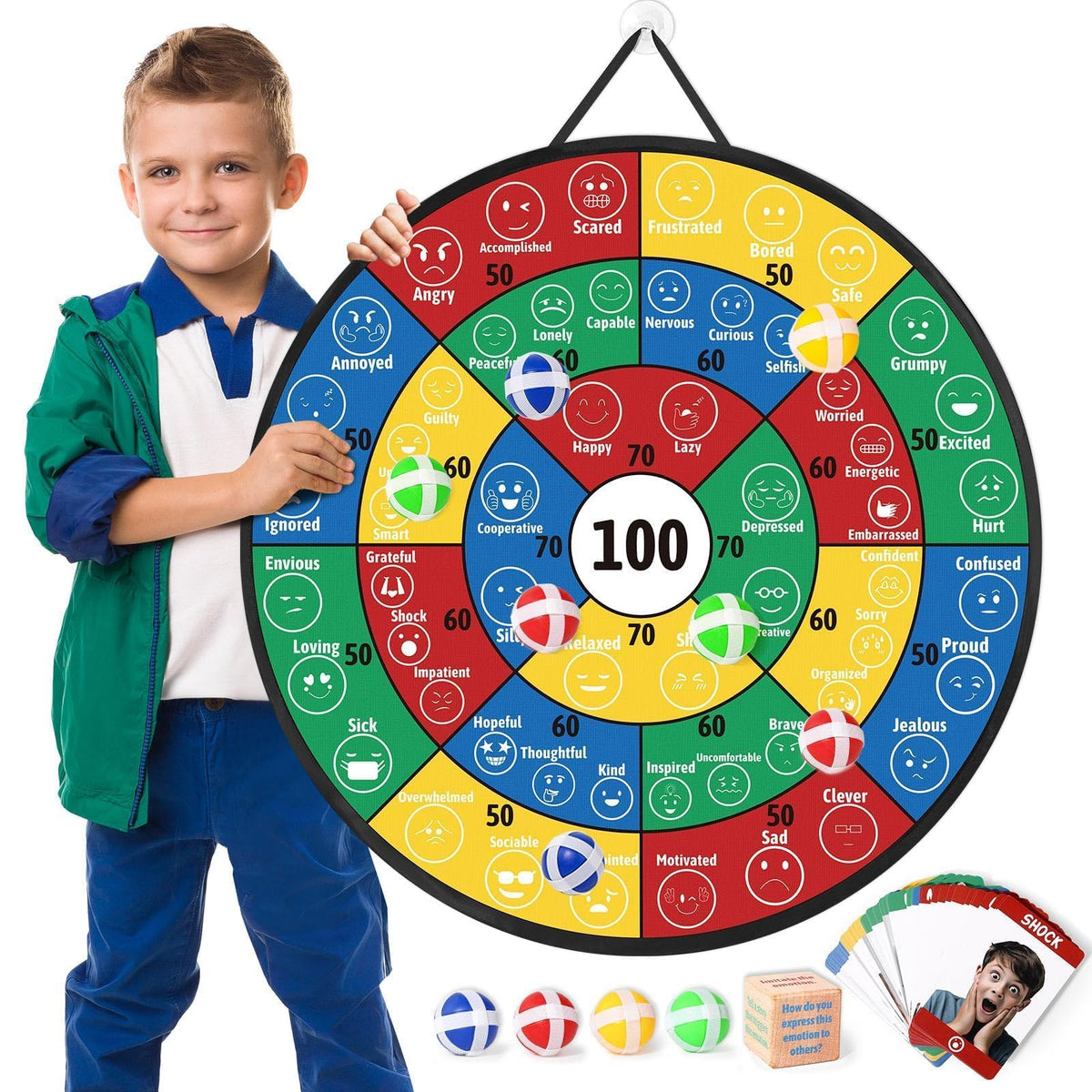 Garybank Emotional Dart board for group play and emotional learning.