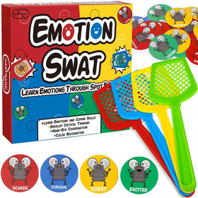 Garybank Emotions Swat Game emotion cards help kids build emotion vocabulary through play