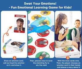 Garybank Emotions Swat Game fly cards aid quick emotion matching