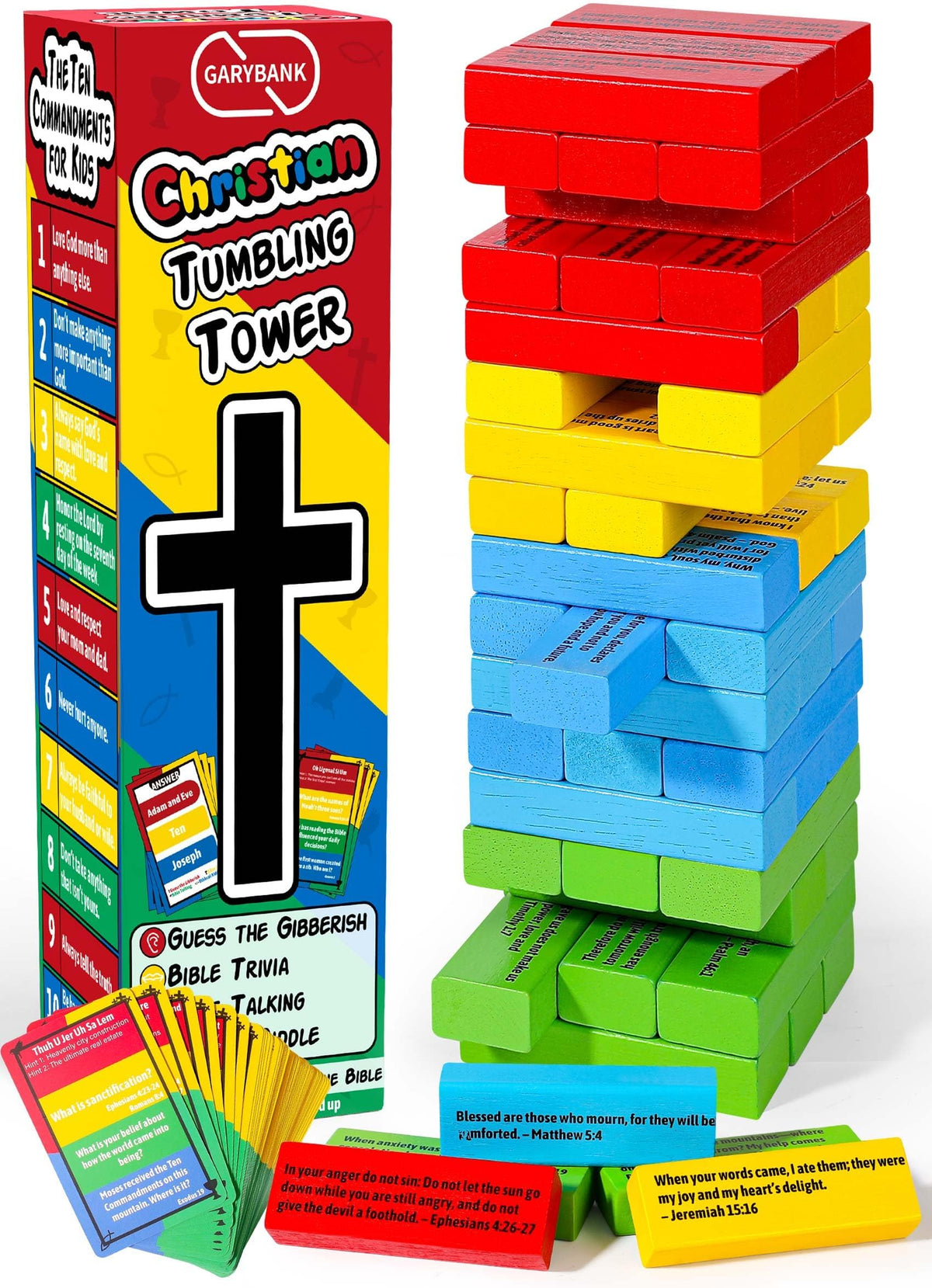 Garybank Faith Tower blocks arranged for hands-on Bible study and discussion.