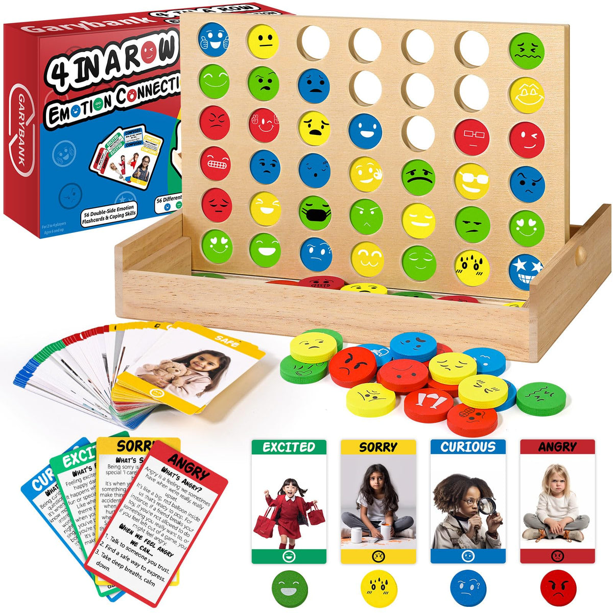Garybank feelings connect game discs illustrate expressions for emotion recognition
