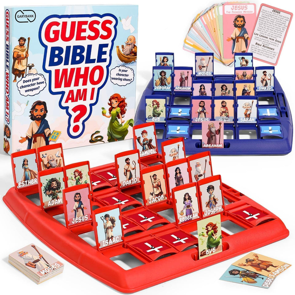 Garybank Guess Bible character board for group learning and fun.