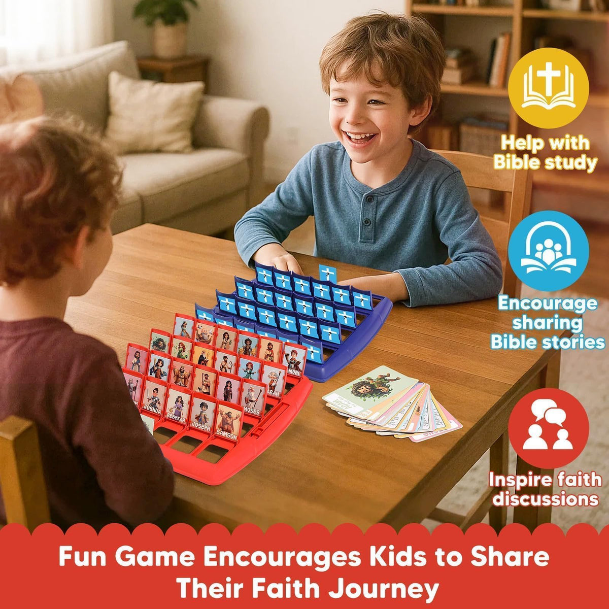 Garybank Guess Bible player turns encourage clue-driven gameplay.