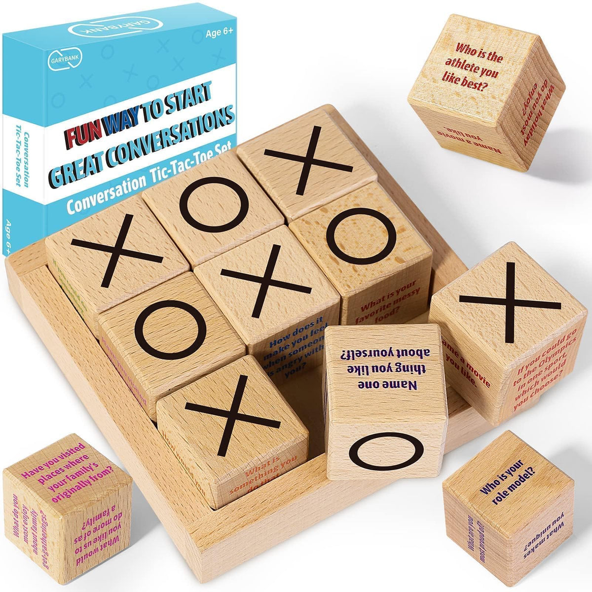 Garybank Sharing Joy cubes on a coffee table spark conversation and connection