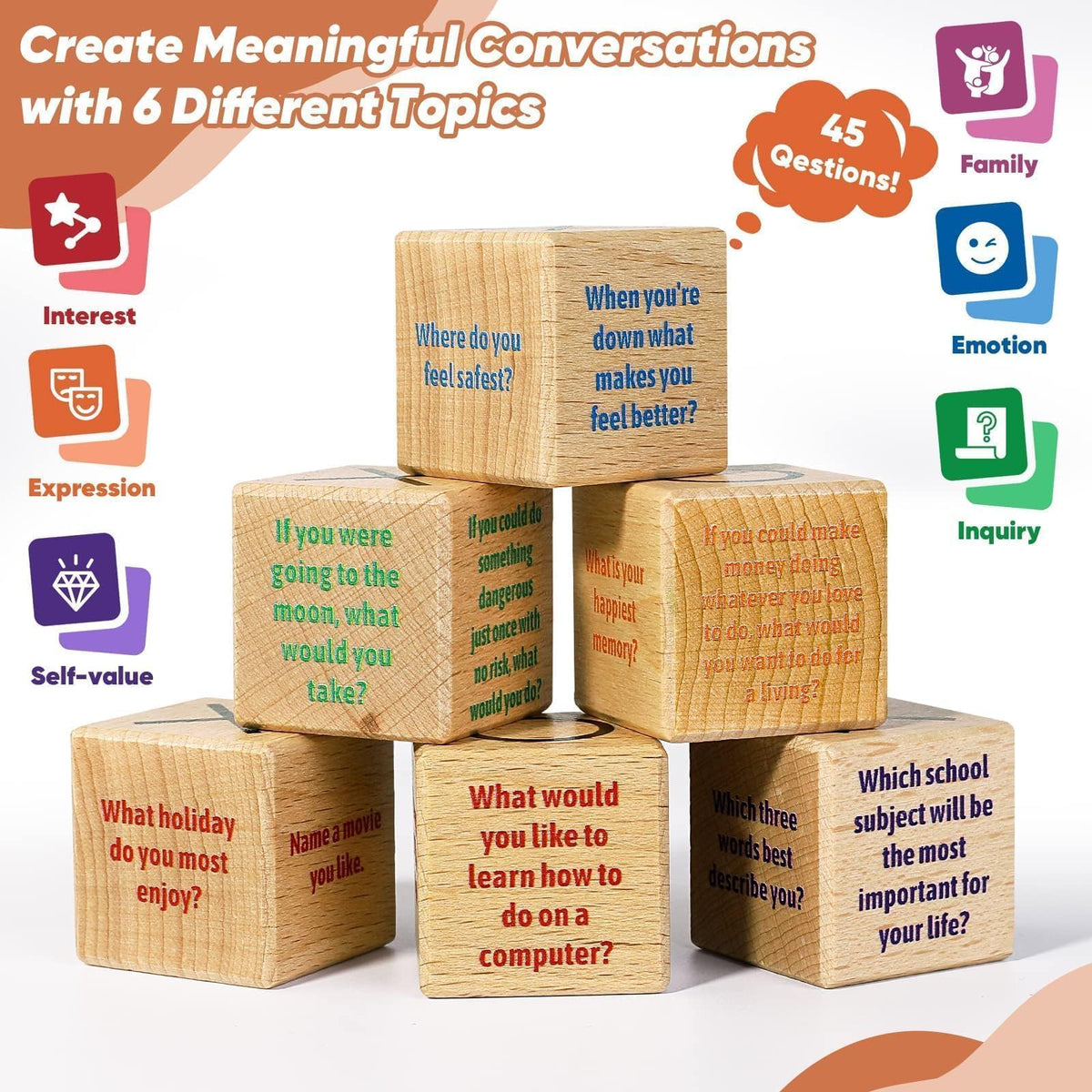 Garybank Sharing Joy dice and questions for effortless icebreakers in group settings