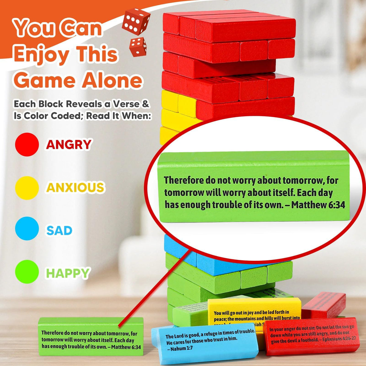 Garybank verses on blocks guide kids through scripture memory.