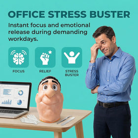 GASDBYUB Pimple Daddy on a desk, a playful stress-relief option