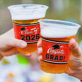 Gatherfun 100-pack graduation cups ideal for hosting a grad party.