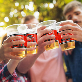 Gatherfun 16-ounce graduation drinkware suitable for cocktails, soft drinks, or water.