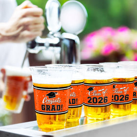 Gatherfun 16oz plastic cups suitable for ceremonies and after-parties.