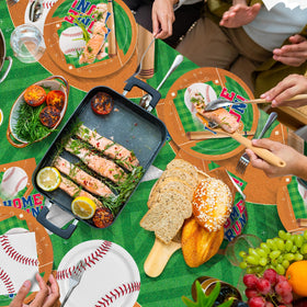 Gatherfun baseball party decoration kit to elevate decor and create a cohesive party scene.