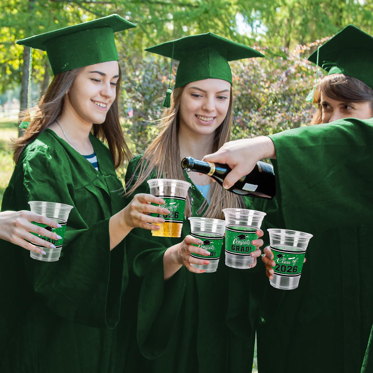 Gatherfun class of 2026 cups with festive icons for celebrations.