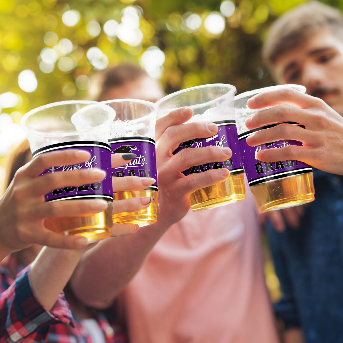 Gatherfun durable plastic cups 16oz ideal for mixed drinks and cheers.