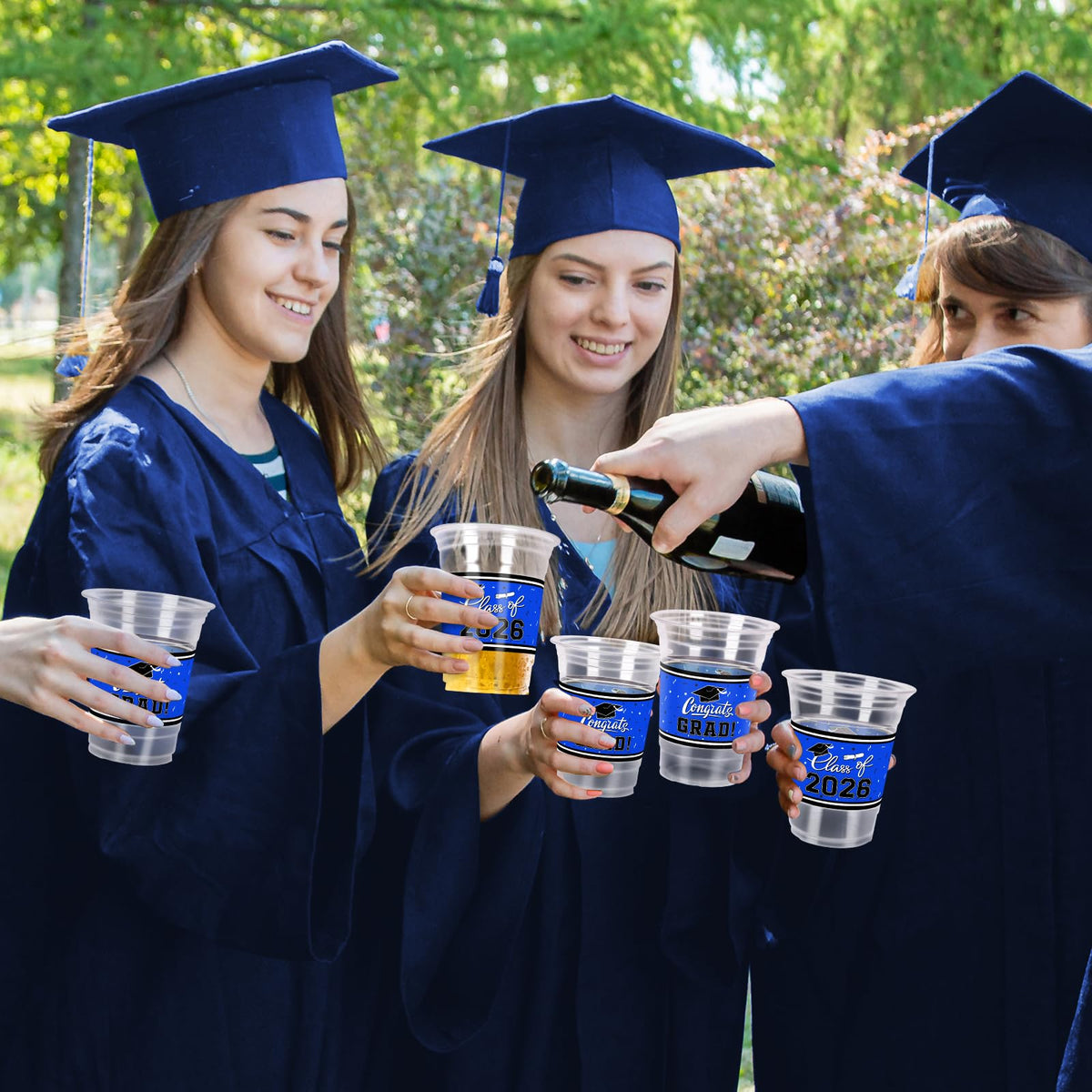 Gatherfun durable graduation cups provide reliable 16oz capacity for party use.