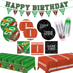 Gatherfun football plates 9in for sturdy, kid-friendly game day meals and quick cleanup.