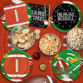 Gatherfun touchdown tablecloth 54x108 adds authentic field flair to the party setup.