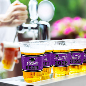 Gatherfun grad party supplies cups designed for easy serving and guest mingling.
