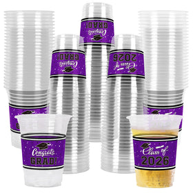 Gatherfun graduation cups 16oz with congrats grad design for party beverages.