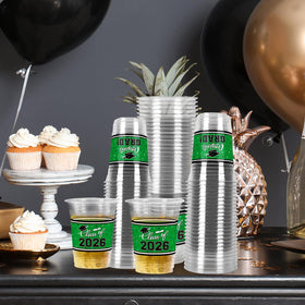 Gatherfun green 16oz cups ideal for drinks at graduation celebrations.