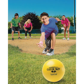 Gator Skin Special-8 foam ball works well in GaGa pits and team games.