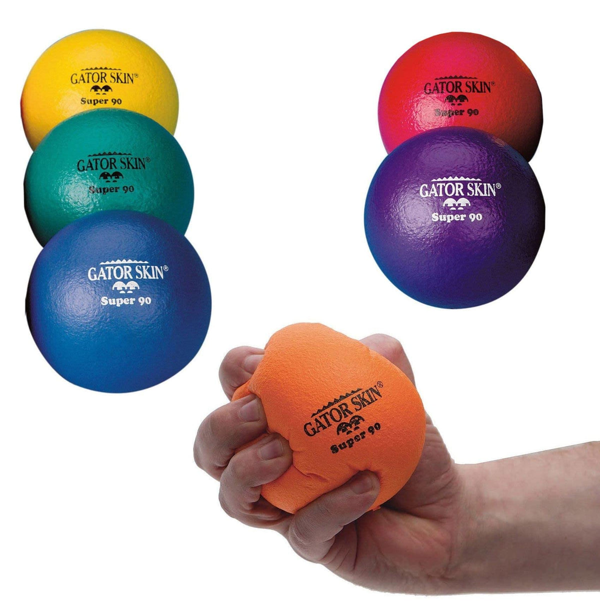 Gator Skin Super 90 ball front view for indoor play and easy handling