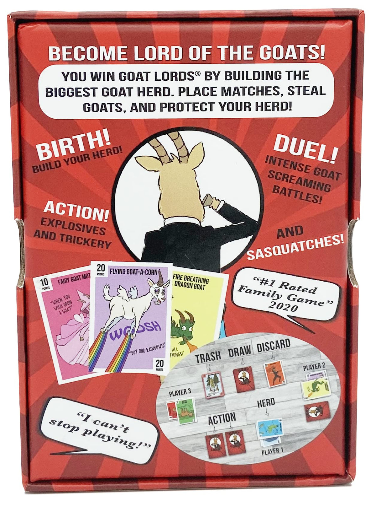 Goat Lords hand of cards in play emphasizing fast rounds