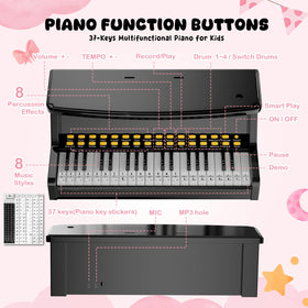 GAYUPLO kids piano with microphone invites interactive singing
