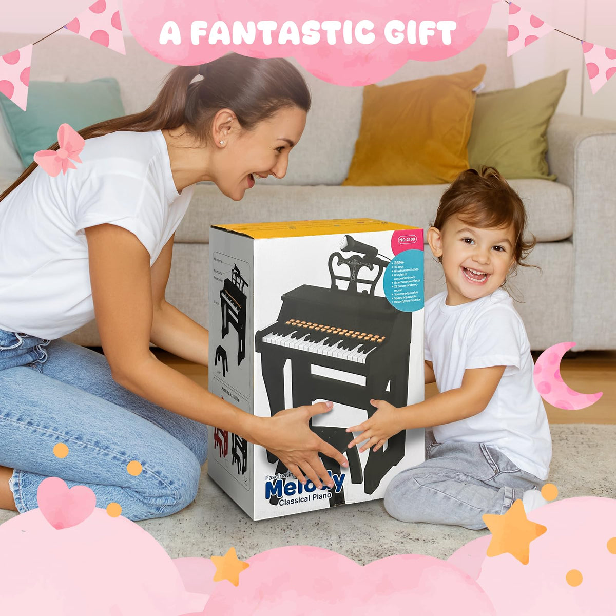 GAYUPLO portable piano for music fun at home or travel