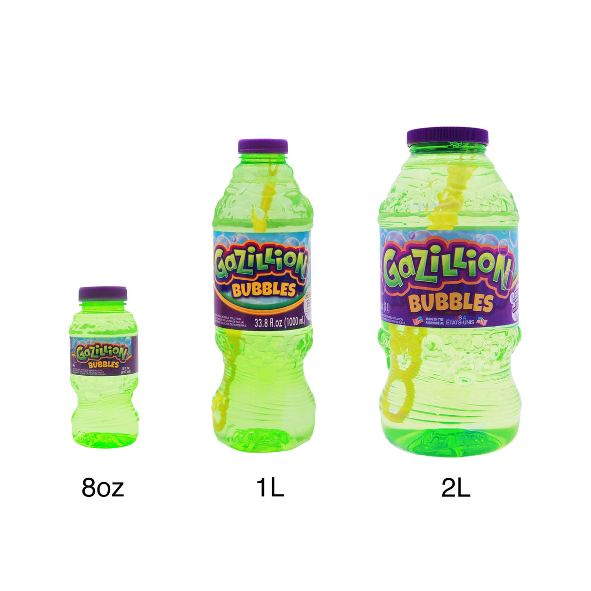 Gazillion Bubbles eco-safe non-toxic formula for safe family play