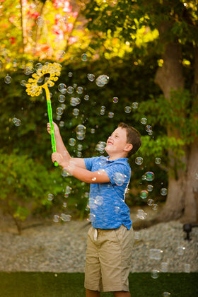 Gazillion bubbles solution bottles included for quick setup and ongoing play.