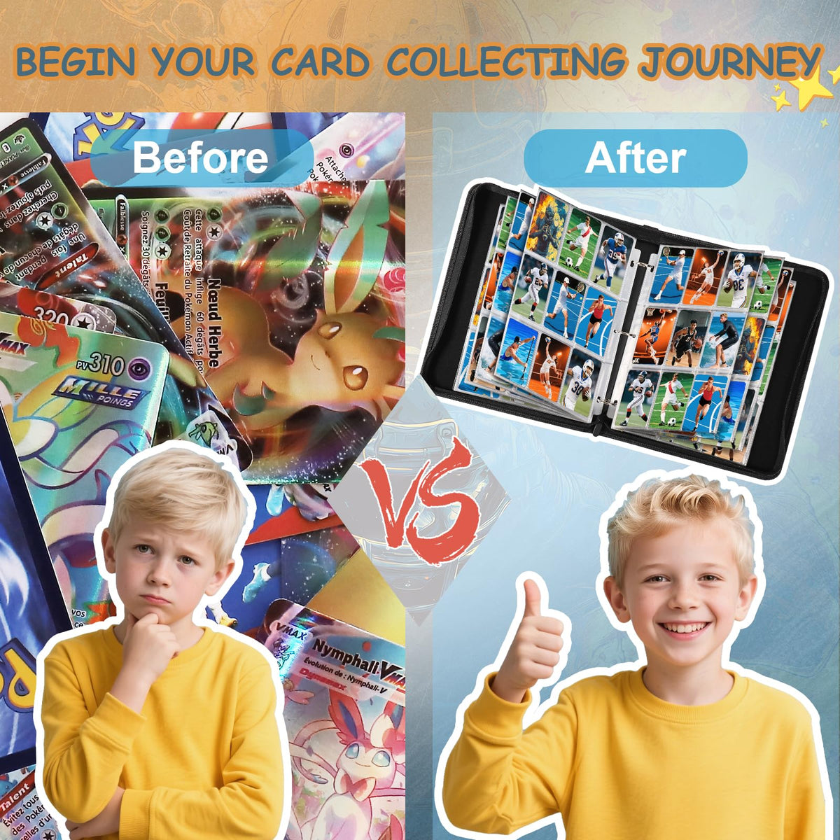 Gbchais clear-view card pages protect from dust while keeping card visibility.