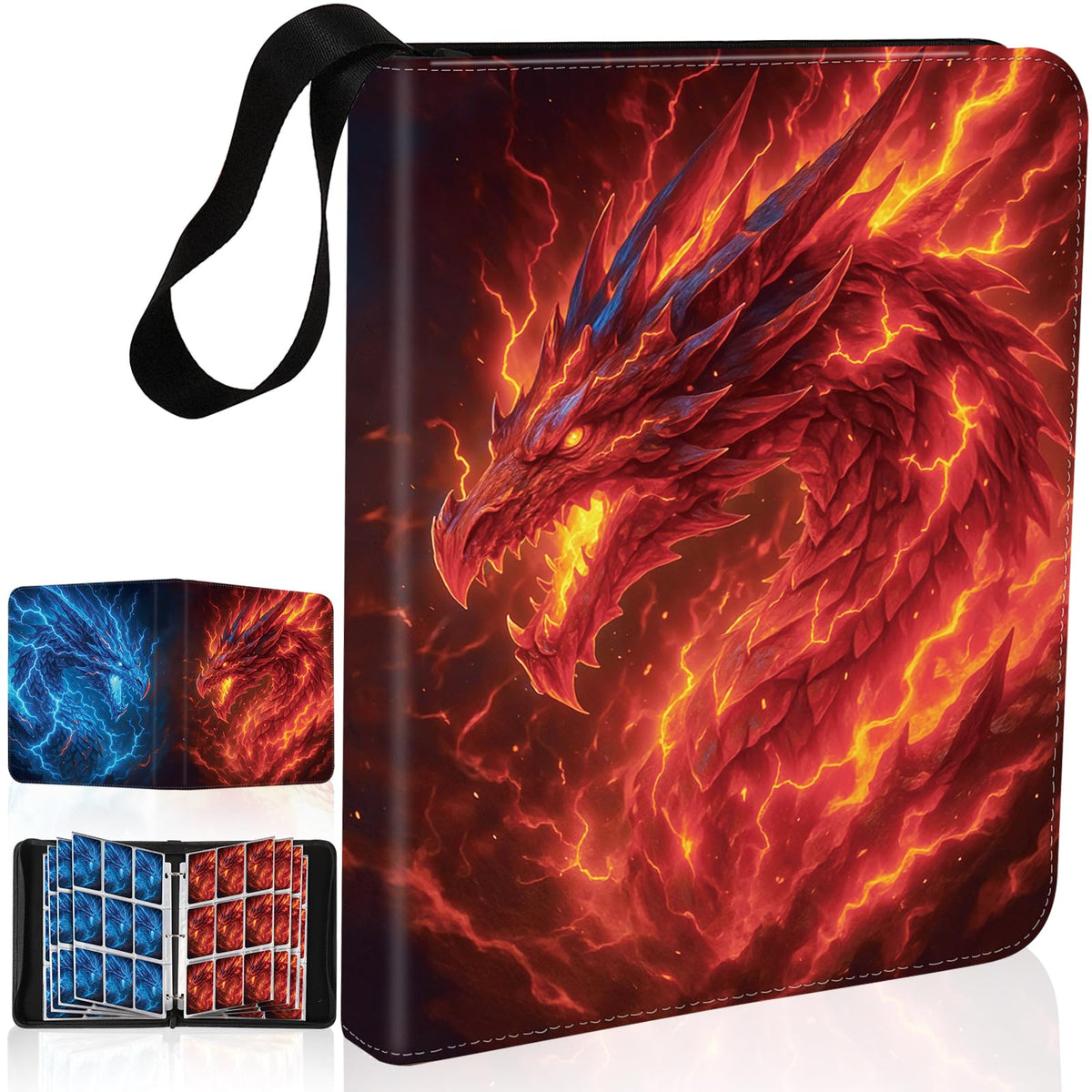 Gbchais Dragon binder front cover with durable PU leather protection.