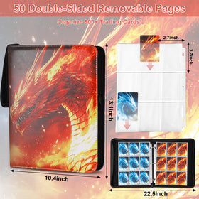 Gbchais Fire & Ice Dragon 9-pocket layout enables efficient cataloging of a card collection