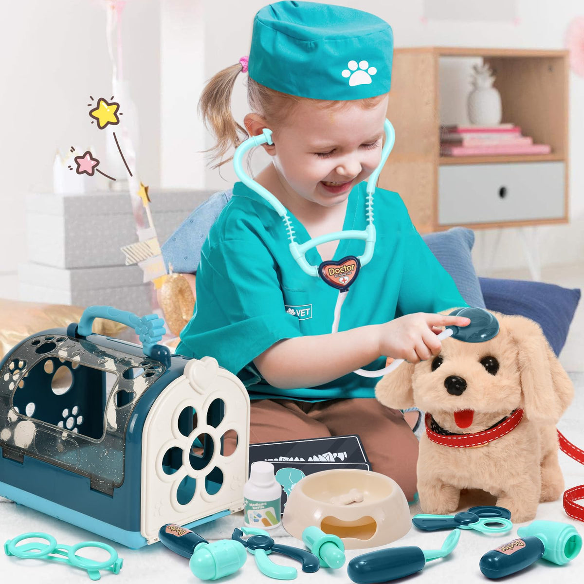 G.C ID card for an authentic veterinarian look during play