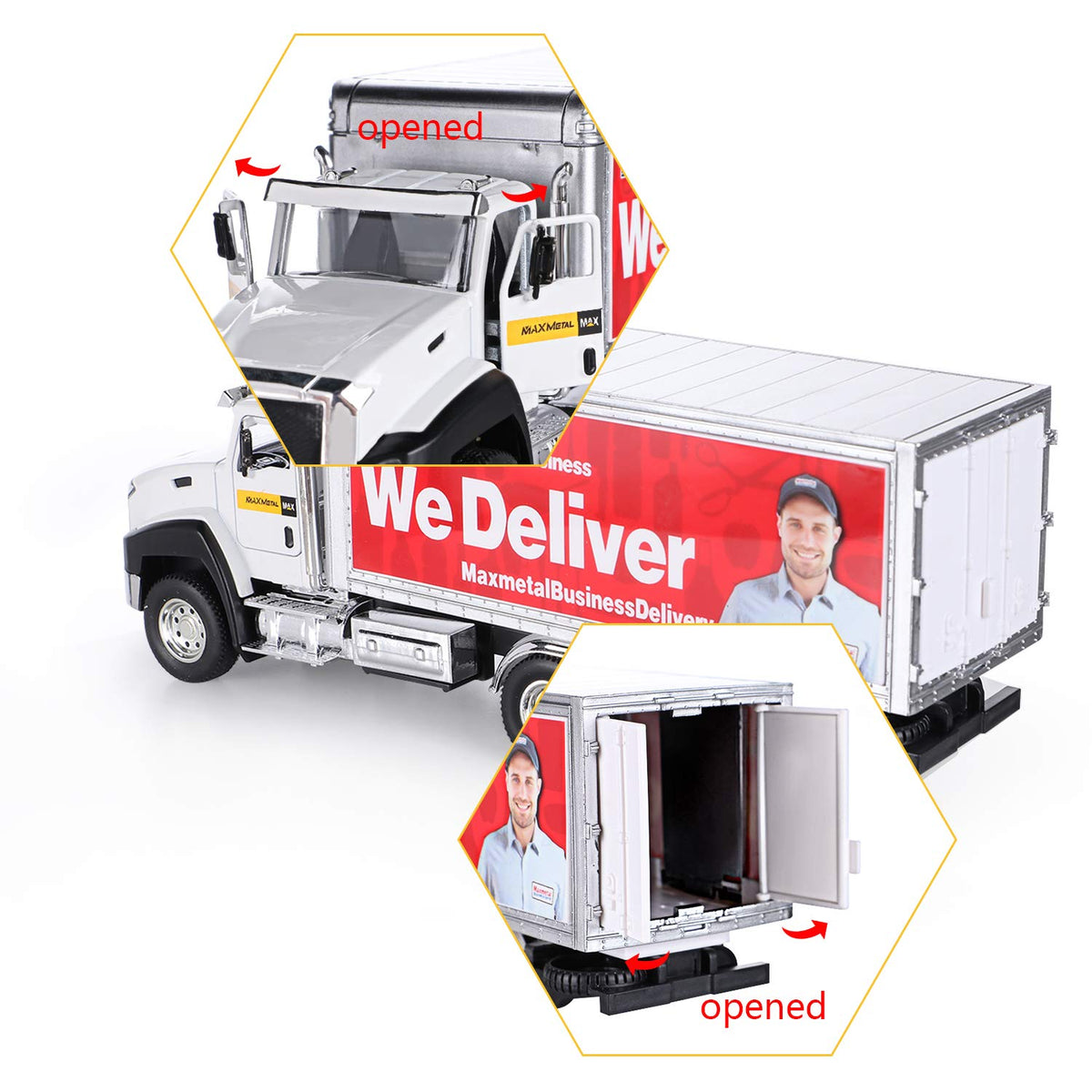 G.C 3-pack diecast delivery truck for realistic street-side pickup adventures